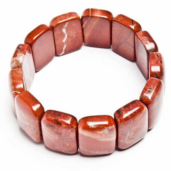 Pulsera Jaspe Rojo Cuadrada
