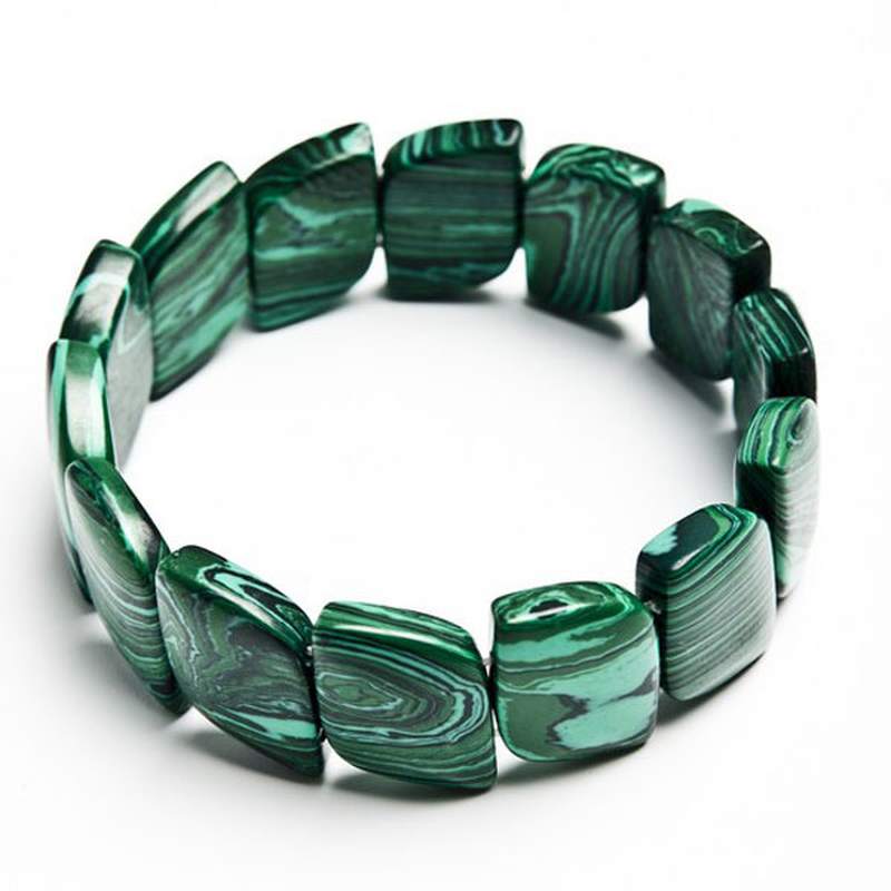 Pulsera Malaquita Imitación Hoja