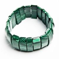 Pulsera Malaquita Imitación Rectangular