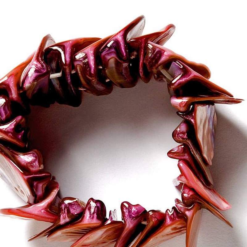 Pulsera Nácar Medialuna. Set 7un