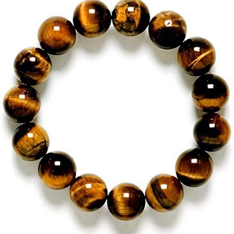 Pulsera Ojo de Tigre Bola 14mm
