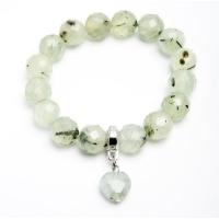 Pulsera Prehnita con Colgante Corazón