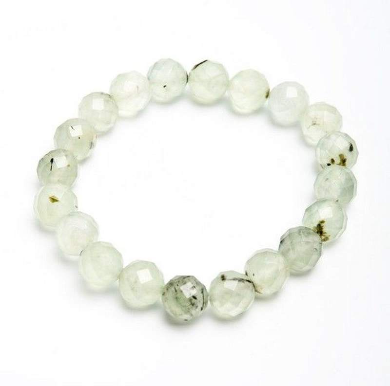 Bracelet Boule Préhénite 8mm facetté
