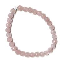 Bracelet en Quartz Rose (perles 6 mm) + symbole étoile en argent. Set 3 Un.