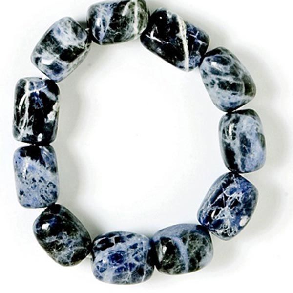 Pulsera Rodado Sodalita. Set 6un
