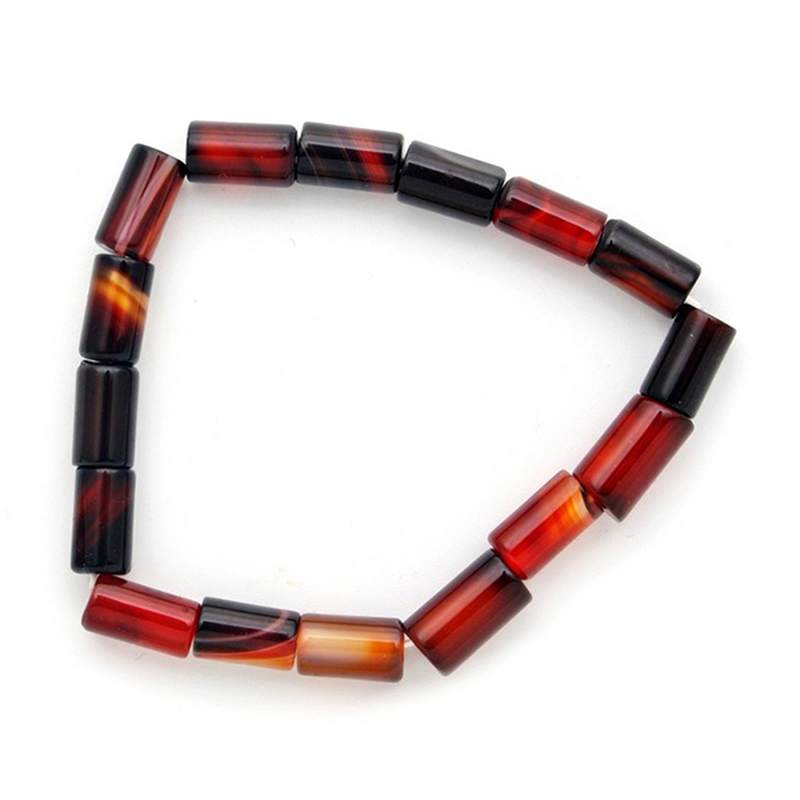 Pulsera Carneola, tubos de 6 mm