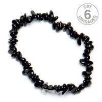 Pulsera Chip Turmalina. Set 6 Un.