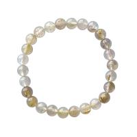 Pulsera Cuarzo Rutilado (Bola 6mm)