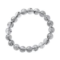 Pulsera Cuarzo con Turmalina (Bola 8-10mm)