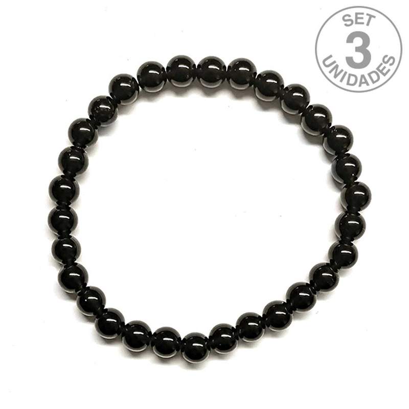 Obsidian Bracelet Ball 6mm. Set 3 units