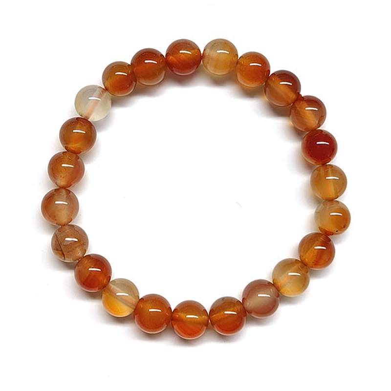 Bracelet Cornaline (Boule 8mm)
