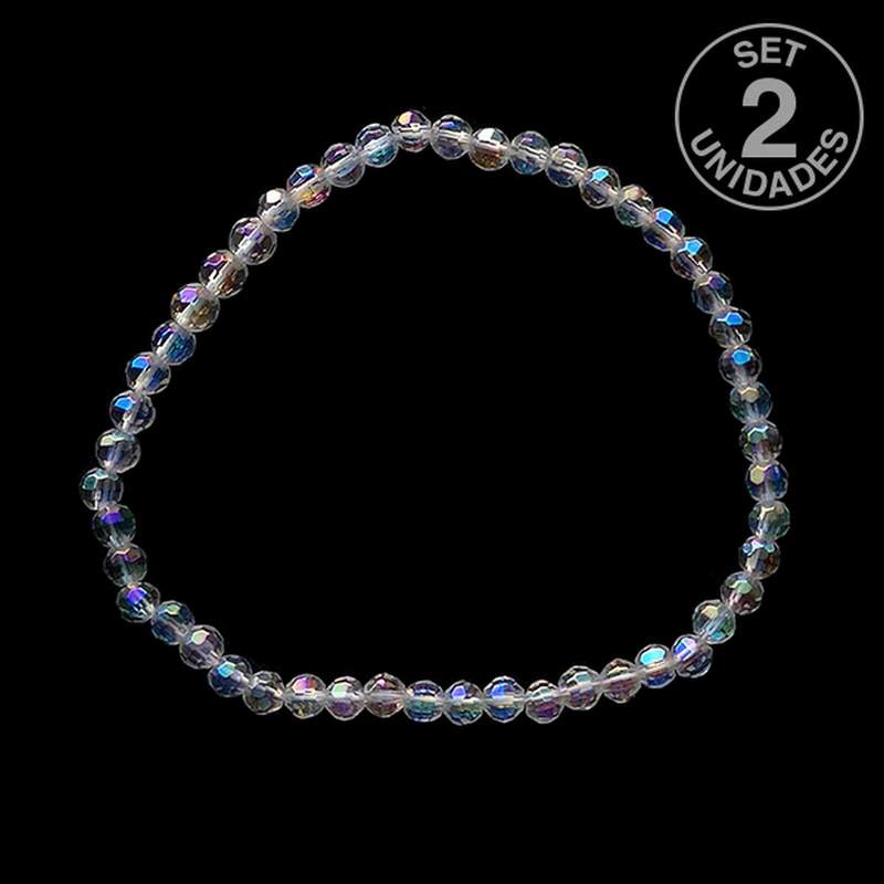 Aura Quartz 4mm Ball Bracellet (Set 2u.)