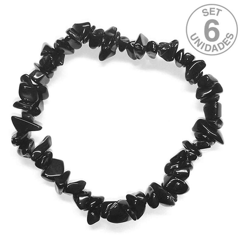 Obsidian Bracelet. Set 6 Un.