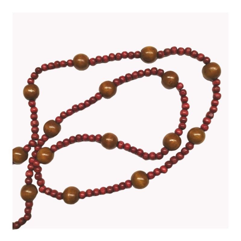 Collier Boule en Bois. Set 5un