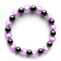 Pulsera Magnética Cristal Lila. Set 10un