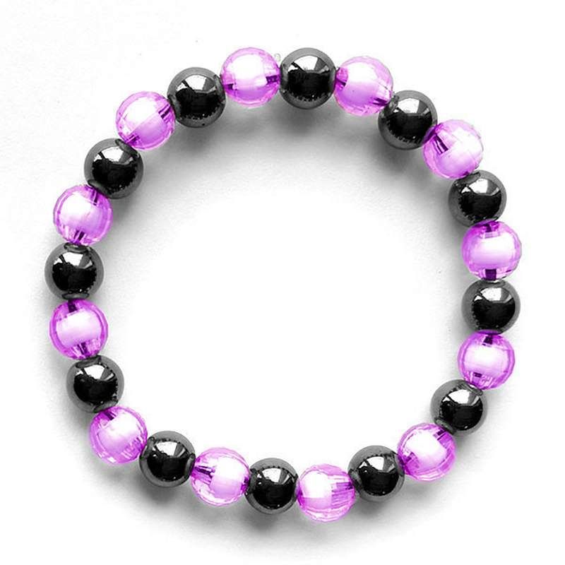 Bracelet Magnétique Cristal Lilas. Set 10un