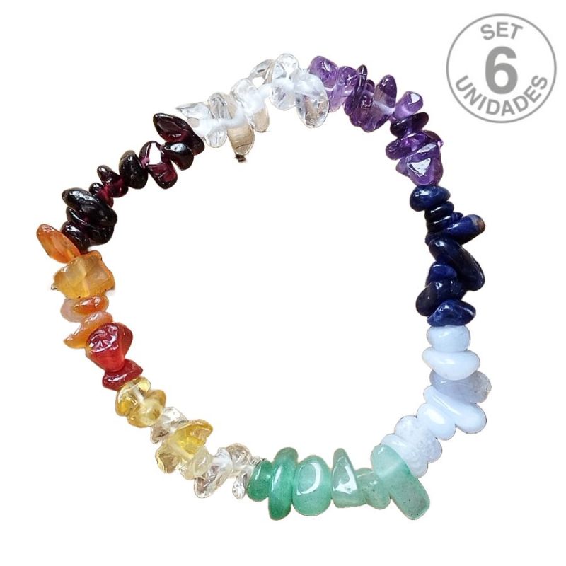 Bracelet Chips Chakras. Set 6 Un.