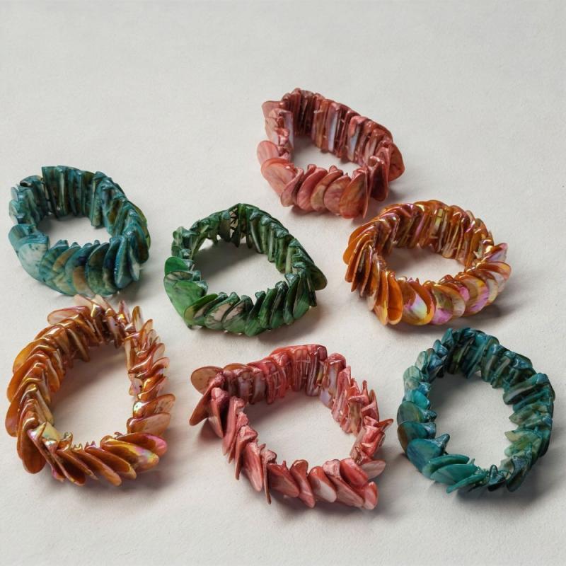 Pulsera Nácar Medialuna. Set 7 Un.