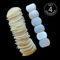 Pulseras Nácar Blanco. Set 4un