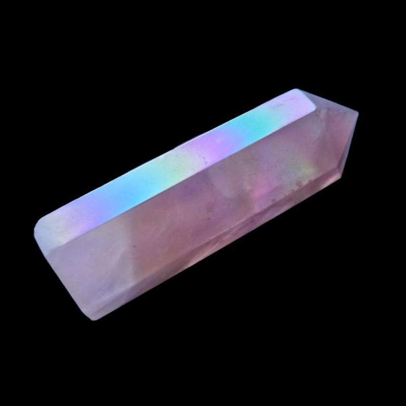 Pointe polie Quartz Rose Aura 6-7cm