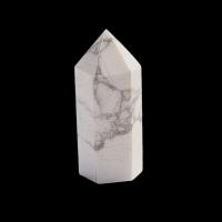 Pointe Howlite Blanche polie 3,5 x 1,5 cm