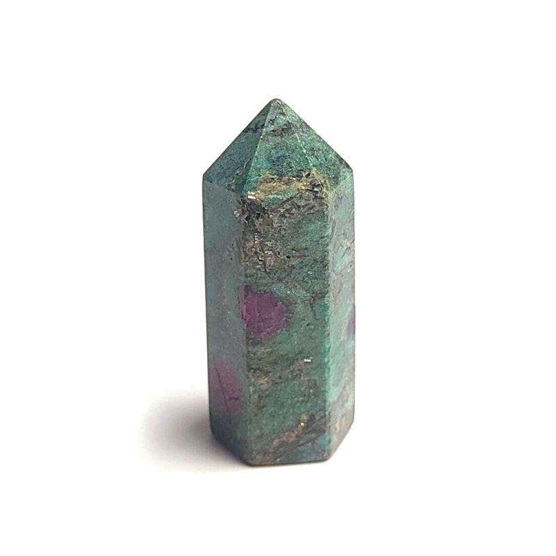 Pointe polie Rubis sur Zoisite 5-6cm