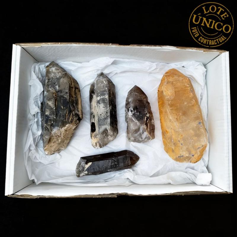 Puntas Cuarzo Ahumado (Mozambique). Lote 5 Un.