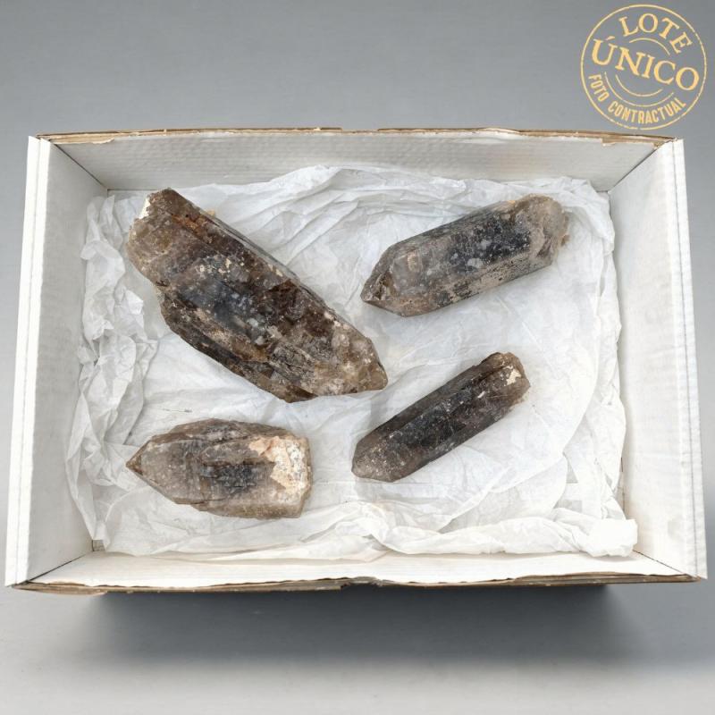 Puntas Cuarzo Ahumado (Mozambique). Lote 4 Un.
