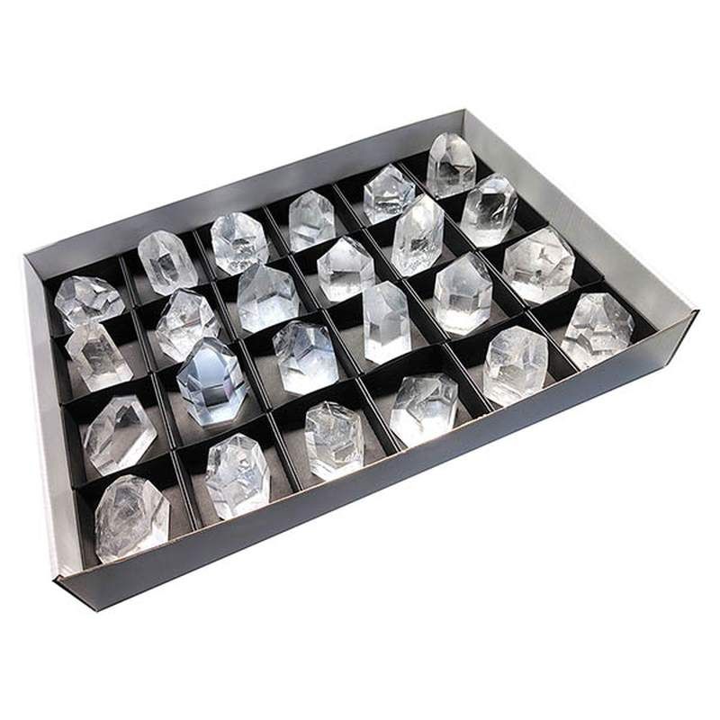 Pointes en Cristal de Roche. Lot 24 pièces