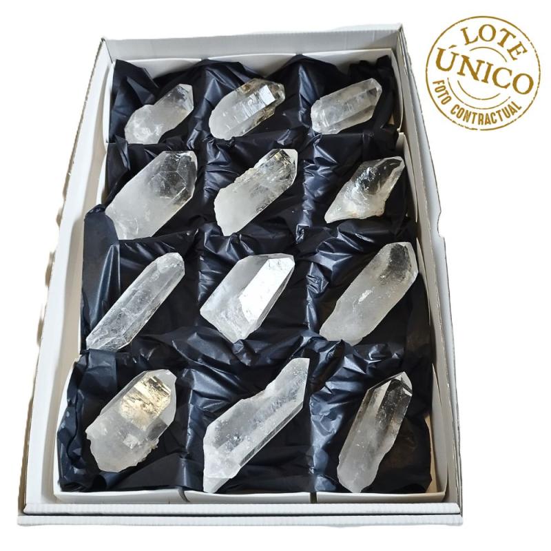 Pointes de Cristal de Roche Qualité "A" (Brésil). Lot 12 Un.