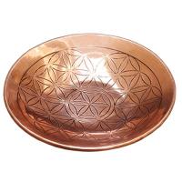Plato Hondo Cobre - Flor de la Vida