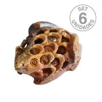 Rana de Esteatita con hijo (Set 6 Un.)