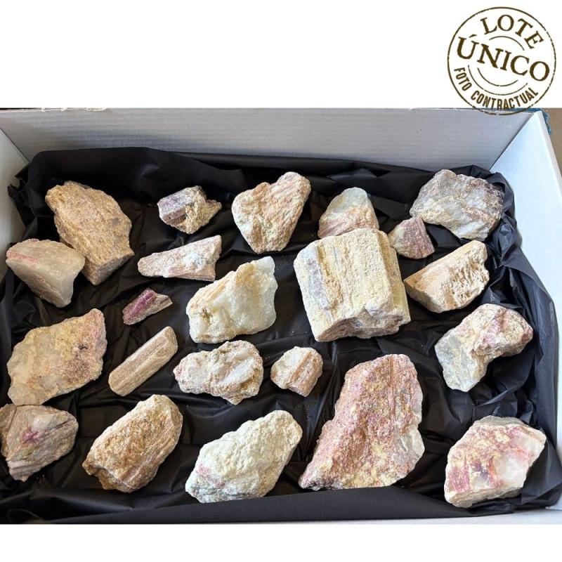 Rubelita con Cuarzo (Brasil). Lote 22 Un.