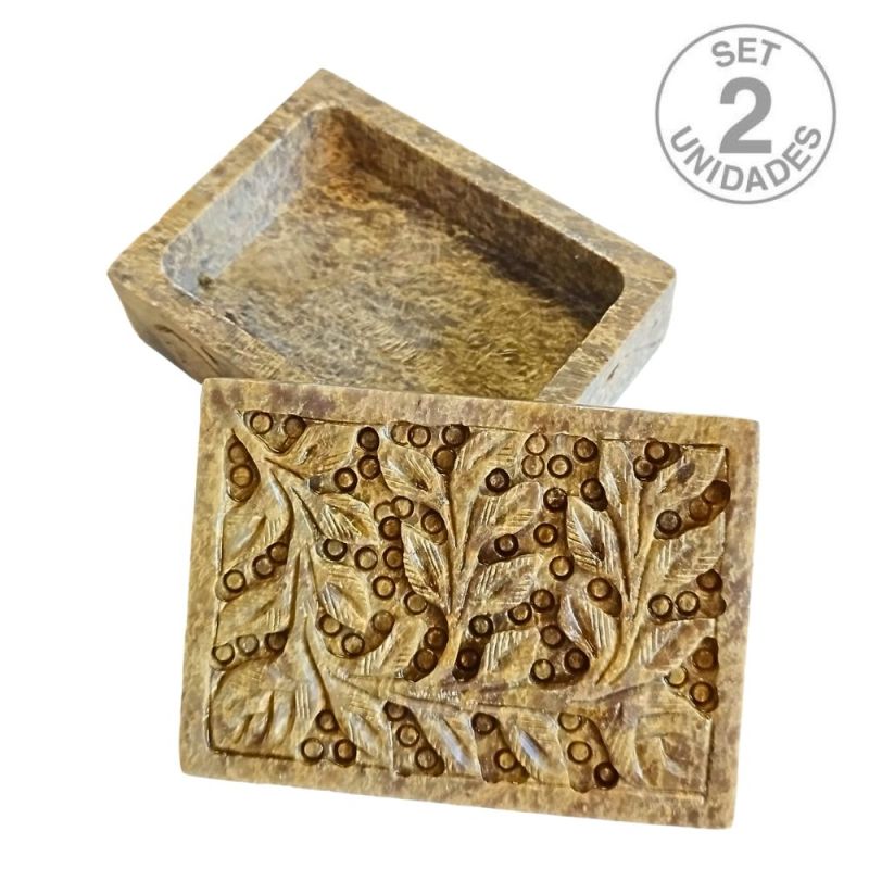 Caja Esteatita 10x7cm. Set 2 Un.