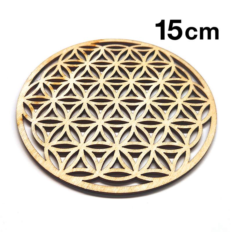 Símbolo Flor de la Vida en madera (15cm).