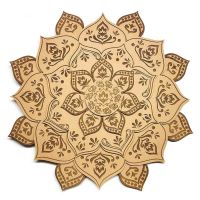 Mandala Flor de Loto madera (ø32cm)