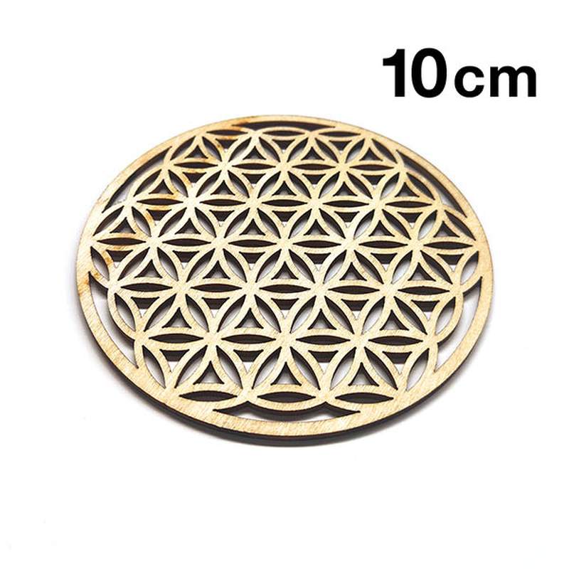 Símbolo Flor de la Vida en madera (10cm).