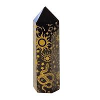 Obsidian Point Celestial Design (golden)