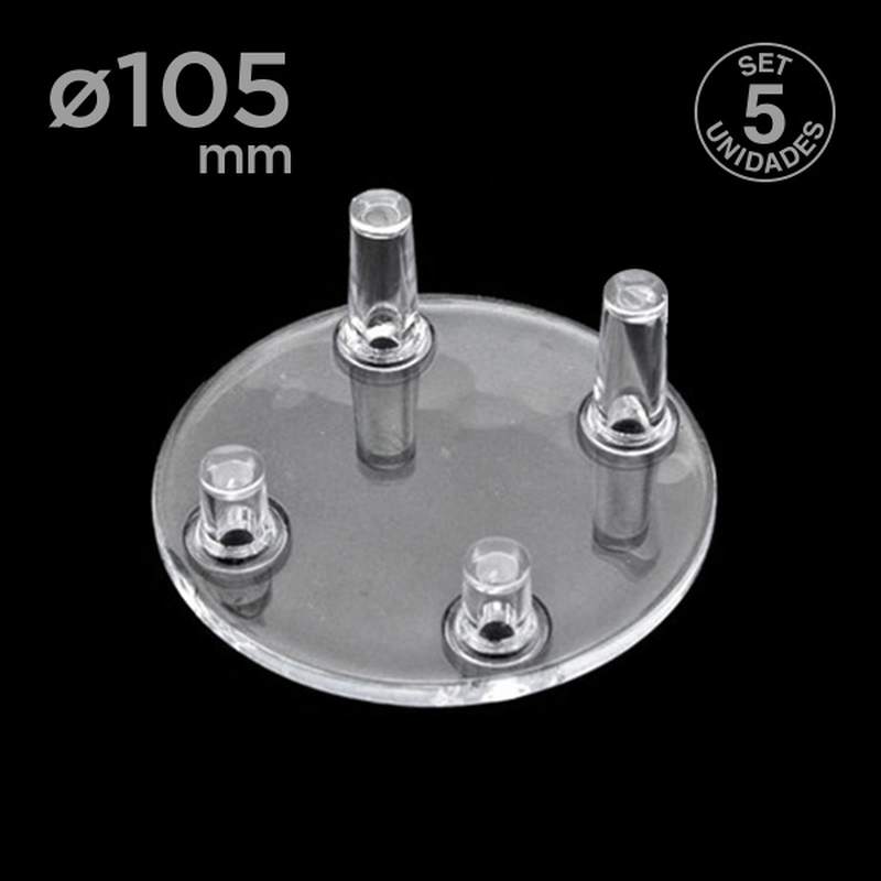 Soporte Pivotes Redondo 105mm. Pack 5un.