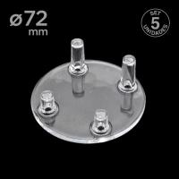 Soporte Pivotes Redondo 72mm. Pack 5un.