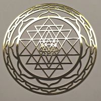 Símbolo Sri Yantra/Mandala dorado