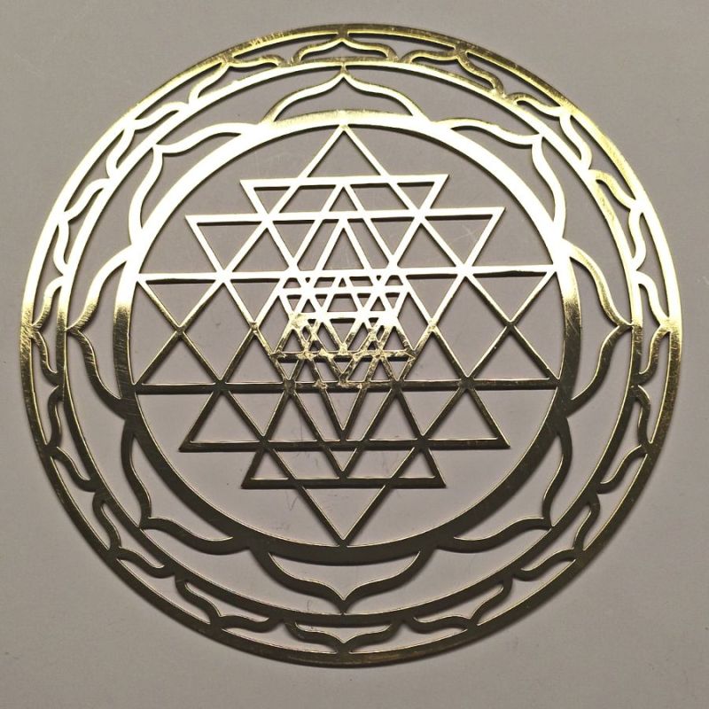 Símbolo Sri Yantra/Mandala dorado