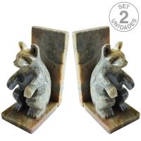 Sujetalibros Oso de Esteatita (Set 2 Un.)