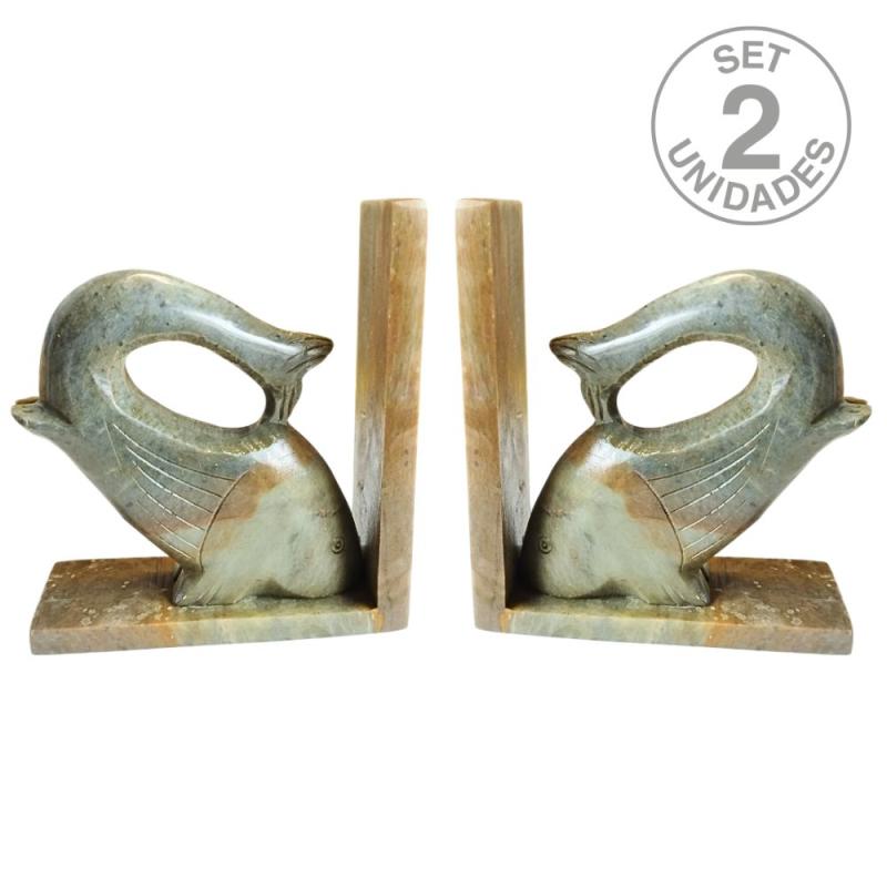 Sujetalibros Pez de Esteatita (Set 2 Un.)