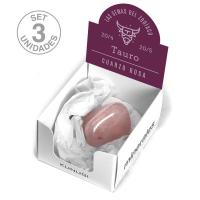 Cajita Tauro Cuarzo Rosa. Set 3 Un.