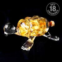 Tortuga Vidrio Soplado Oro. Set 18 un.