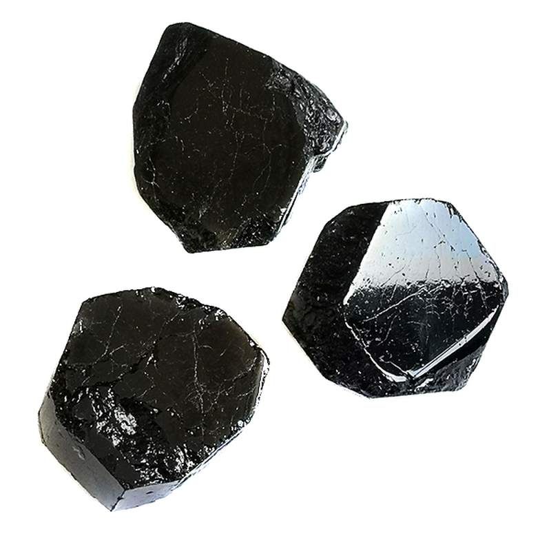 Tourmaline Noire avec un côté poli (Prix per Kg)