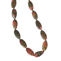 Collier Unakite Ovale