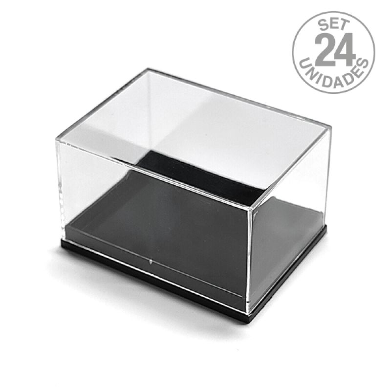 Caja Plástico 56x42x33mm. Set 24un. Base Negra