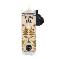 Ritualized Candle "Rue and Salt" (Trinidad)